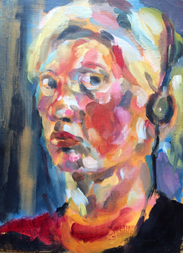 Girl with Headphones by Maria Collingham