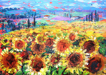 Thumbnail image of Tuscan Sunflowers by Rita Sadler