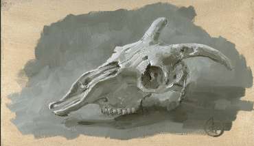 Thumbnail image of Pete Underhill, 'Sheep Skull' - study - Inspired | April