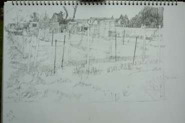 Thumbnail image of Mary Rodgers, sketchbook study for Allotment paintings - Inspired |  May