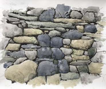 Thumbnail image of David Clarke, 'Old Stone Wall' - Work in Progress - Inspired | July