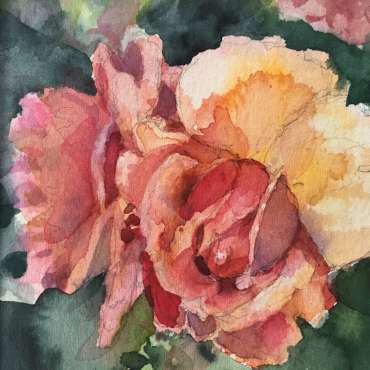 Thumbnail image of Hazel Crabtree, 'Rose from my garden' - Inspired | July