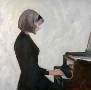 Thumbnail image of 072 | Graham Lacey | Girl Playing Piano - LSA Annual Exhibition 2022 | Catalogue K - R