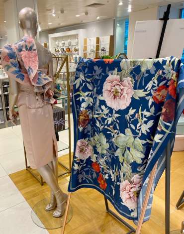 Thumbnail image of Some of The Peony Girl's paintings and silk scarves are also on display at John Lewis, Highcross - Happy Spring Festival with John Lewis and The Peony Girl