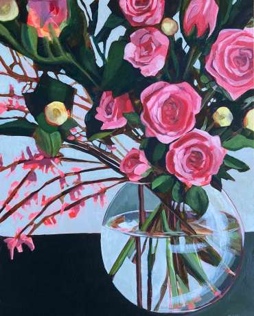 Thumbnail image of 157 Ro Williams | Pink Roses in Vase - LSA Annual Exhibition 2023 | Catalogue S - Z
