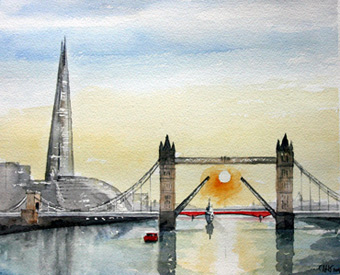 Thumbnail image of Tower Bridge and the Shard, London by Douglas Smith