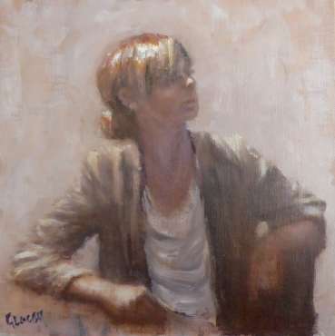 Girl Sitting by Graham Lacey
