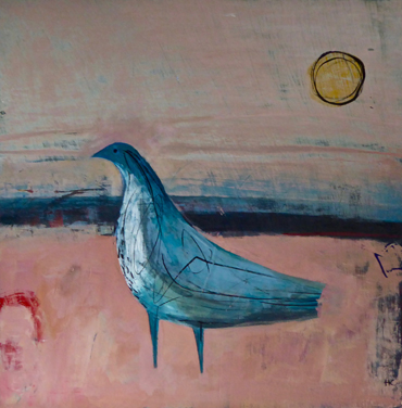 Thumbnail image of Blue Bird on Pink by Henrietta Corbett