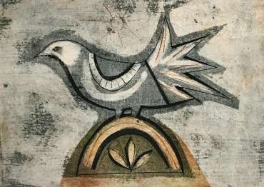 Bird with Fantail by Henrietta Corbett