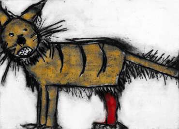 Thumbnail image of Cat with Red Leg by Judy Carpenter