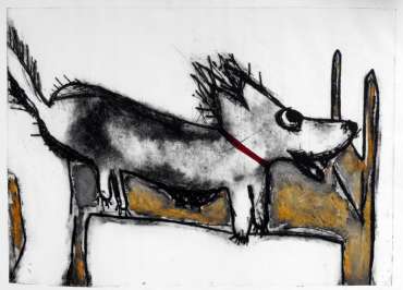 Thumbnail image of Dog on a Bed by Judy Carpenter