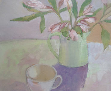Thumbnail image of Alstroemeria and Cup by Lesley Brooks