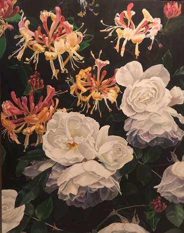 Roses and Honeysuckle by Liz Macfarlane