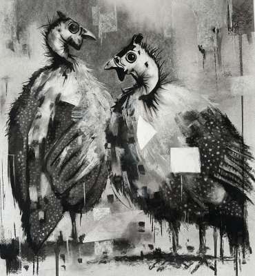 Thumbnail image of A Tribute to My Two Guinea Fowl by Sarah Boddy