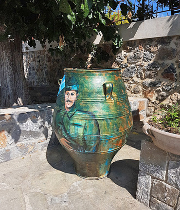 Thumbnail image of The second painted urn by George Sfougaras - Art Abroad - George Sfougaras Paints In Potamies