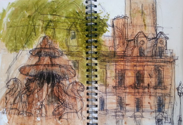 Thumbnail image of Tony O’Dwyer - Over 30 Urban Sketchers In Leicester's First Sketchcrawl