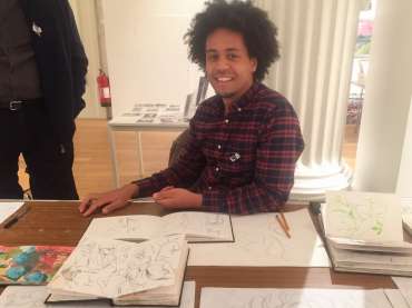 Thumbnail image of Jarvis Brookfield with sketchbooks - Meet the LSA Artists at New Walk Museum!